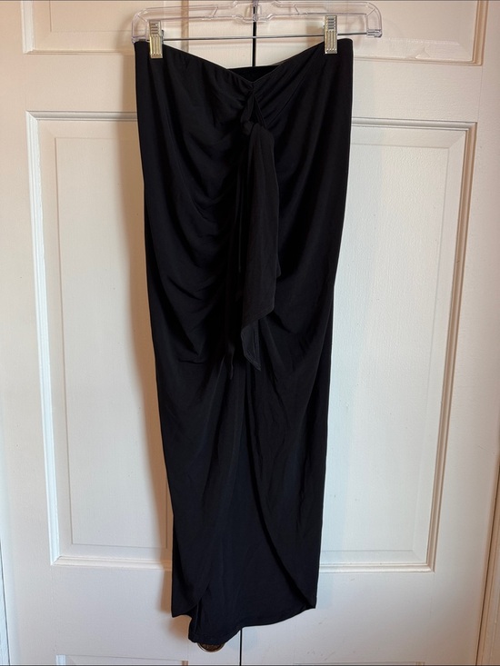 NBD Other - GUC NBD Black Draped Tie-Front Swim Cover-up Strapless Dress Size S